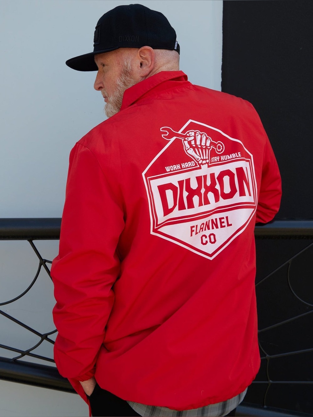 3X Dixxon Co Jacket Men's Red Ground Up Customs Red Snap Buttons Coaches XXXL